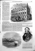 Antique Print West End Bank England Mr Hincks Gov Gen Windward Islands 1855