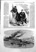 Old Antique Print General Bosquet Crimea Sebastopol After Storming 1855 19th