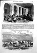 Antique Old Print Hospital Sebastopol Dr Durgan Wounded Valley Baidar 1855 19th