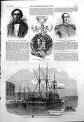 Antique Old Print Testimonial C Hutton Sir John Campbell M Bineau French 1855