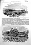 Antique Old Print Launch Araxes Bristol Field Day Rifle Corps Torquay 1855 19th