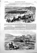 Old Antique Print Crimea Turkish Batteries Commanding Woronzow Road 1855 19th