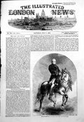 Original Old Antique Print Late Lord Raglan Commander British Army Crimea 1855