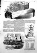 Antique Print Scheutzs Calculating Machine Locomotive Engine Paris Ex 1855 19th
