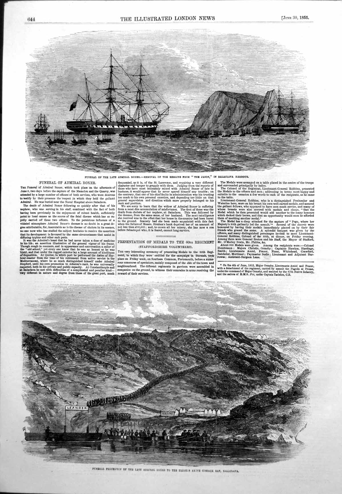 Old Funeral Admiral Boxer Removal Remains Jason Balaclava 1855 Ref.2 Victorian