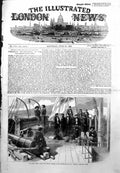 Antique Old Print Baltic Fleet French English Officers Deck Hms Merlin 1855