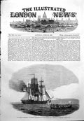 Original Old Antique Print Massacre Hango Head Cossacks Leaving Flag Truce 1855