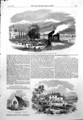 Antique Old Print Berne Geneva Railway Yverdu Infant Church South Africa 1855