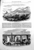 Old Berne Geneva Railway Lausanne Poudriere Viaduct Venoge 1855 Ref.2 Victorian