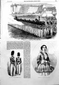 Old Print Review Hon Artillery Co Costume Madame Bosio Italian Opera1855 19th