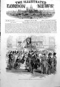 Original Old Antique Print Distribution Crimean Medals Queen Horse Guards 1855