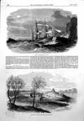 Antique Print Wreck Emigrant Ship John Barracks Foreign Legion Halifax 1855