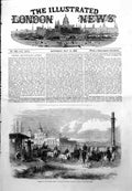 Antique Old Print Perekop Crimea Willibald Richter Vienna Siers Horses 1855