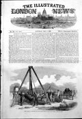 Antique Old Print Before Sebastopol Right Siege Train Mounting Mortars 1855