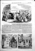 Antique Print Emperor Empress Depart Paris Windsor Castle Morning Room1855 19th