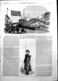 Old Print High Sheriff Cheshire Mottram Station Cheshire Javelin Man 1855 19th