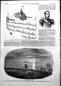 Antique Old Print Graves Scutari Lieut Meynell Firman Sent Sultan Family 1855