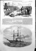 Antique Print Embarkation Wiltshire Militia Portsmouth Harbour Croesus 1855