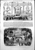 Old Print Opera L'Etoile Du Nord Investiture Order St Patrick Dublin 1855 19th