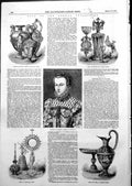 Antique Old Print Sale Bernal Collection Plate Isabella Queen Charles 1X 1855