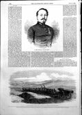 Antique Print M Minie Inventor Rifle Naval Brigade Dragging Siege Gun 1855 19th