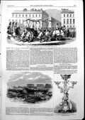 Antique Old Print Birmese Envoy Calcutta Letter King Ava Cyclone Bombay 1855