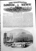 Original Old Antique Print Frost Thames Billinsgate Floating Masses Ice 1855