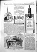 Old Antique Print Monument Earl Somers Eastnor R Peel Drayton Church 1855 19th