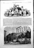 Old Antique Print Mexican Antiquities Pall Mall Threadneedle St New 1855 19th