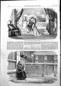 Antique Print Romeo Juliet Haymarket Drama Janet Pride Adelphi Theatre 1855