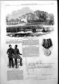 Old Print Guards Practice Victoria Rifle Ground Kilburn Drill Dress 1855 19th