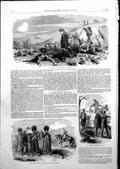 Antique Print Battle Field Inkerman Dr Bretts Ambulance Guards Wounded 1855