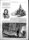 Antique Print St Pauls Church Chatham Works Westminster Bridge Electric1855