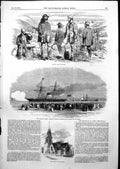 Old Antique Print Church Cheltenham Prince Wales Ship Navvies Crimea 1855 19th