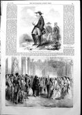 Old Antique Print Gen Canrobert Sultan Duke Cambridge Constantinople 1855 19th