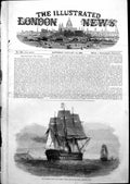 Antique Old Print Hms War Ship St Jean D'Acre Leaving Cork For Crimea 1855 19th
