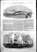Antique Old Print War Burmah Storming Rangoon Dagon Pagoda Feroze Fox 1852 19th