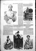 Old Antique Print School St Thomas Charterhouse Paris Fashions July 1852 19th