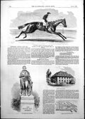 Old Antique Print Songstress Winner Oaks Epsom Balmes House Hoxton 1852 19th