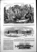Old Print Silesian Industrial Exhibition Building Breslau Pike Colne 1852 19th