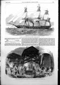 Antique Print Screw Steam Ship Queen South Colliery Explosion Aberdare 1852
