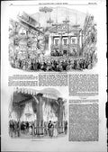 Antique Print Grand Ball Courtyard Ecole Militaire Vestibule Ball Room 1852