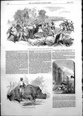 Old Print Capture Rundheer Singh Syfabad City Improvements Cannon St1852 19th