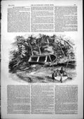 Original Old Antique Print Remains Capt Gardiner R N Pioneer Sleeping Boat 1852