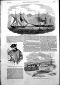 Old Print Hms Virago Pirates Schooner Eliza Cornish Don Bruno Briones1852 19th