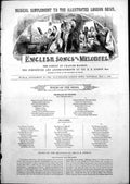 Old Antique Print English Songs Melodies Sir H Bishop Wild Flowers 1852 19th