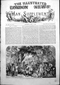 Original Old Antique Print Fete Champetre Time Charles11 Painted F Tayler 1852