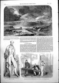 Antique Old Print Storming San Sebastian Drama Mind Your Own Business 1852 19th