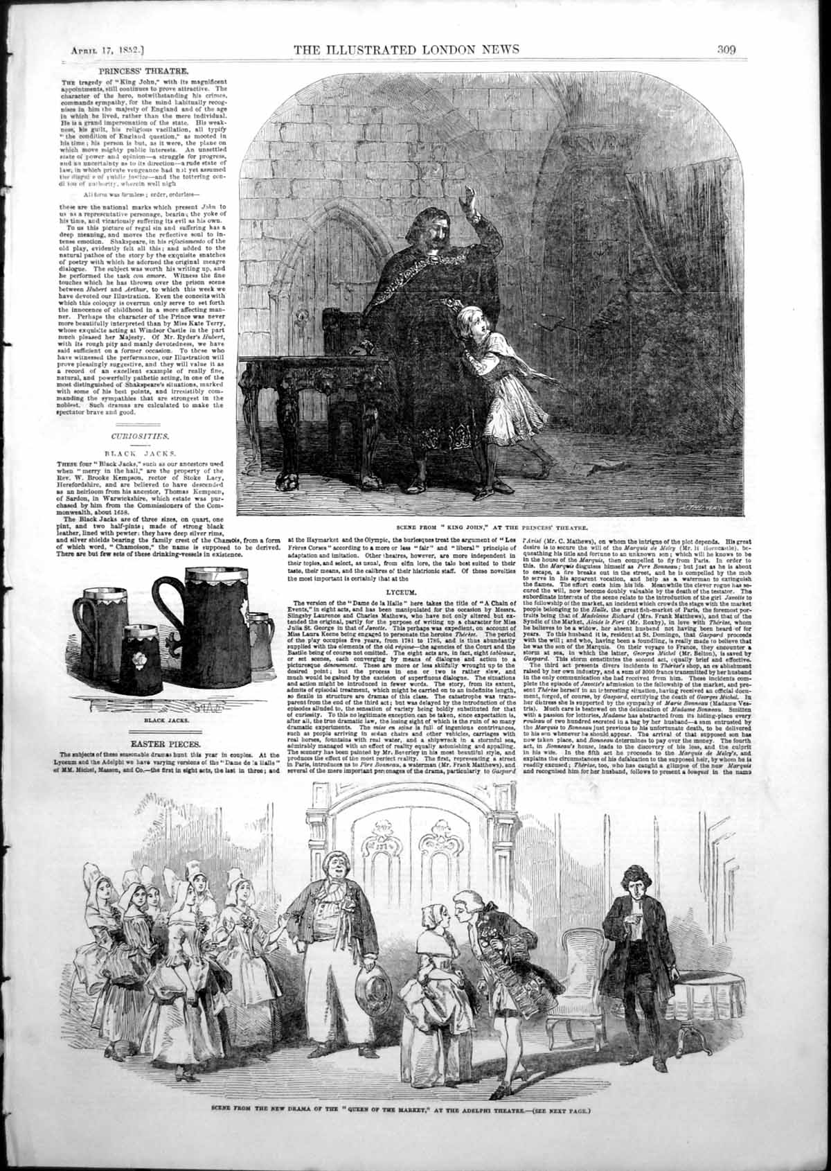 Old Black Jacks King John Princess Theatre Queen Market Adelphi 1852 Victorian