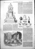 Antique Old Print Testimonial Dr Conolly Roman Pavement Cannon Street 1852 19th